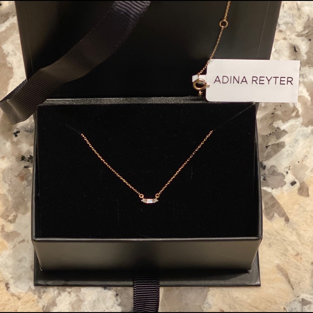 NEW Adina Reyter Single Stack Baguette Necklace